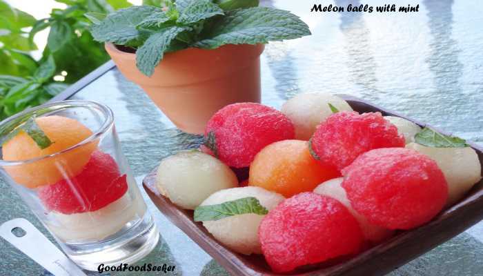 Melon Balls with Mint Recipe