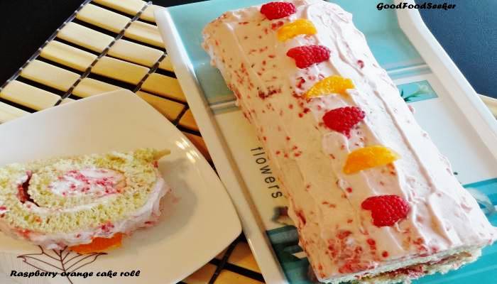 Raspberry and Orange Cake Roll