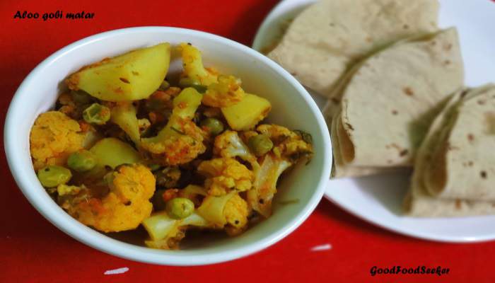 Gobi Matar Aloo / cauliflower with peas and potatoes