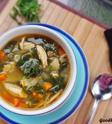 chicken soup with collard greens