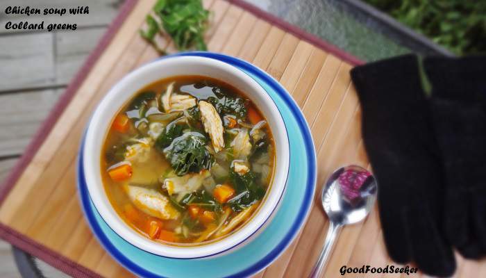 chicken soup with collard greens