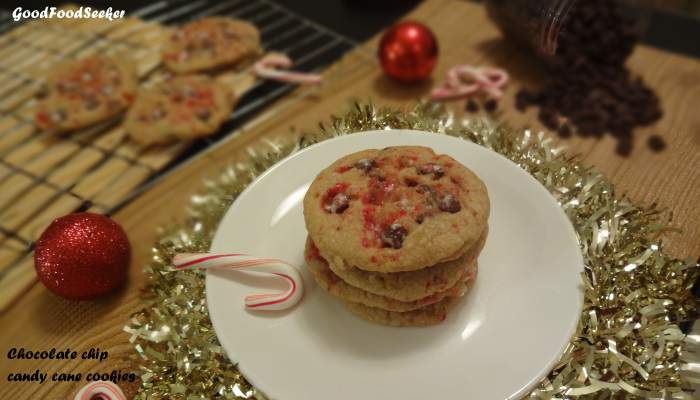 Chocolate Chip Candy Cane Cookies