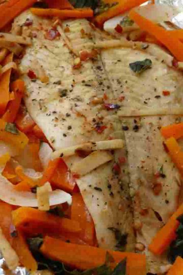 Fish in Foil Recipe / Baked Fish and Vegetables in Foil