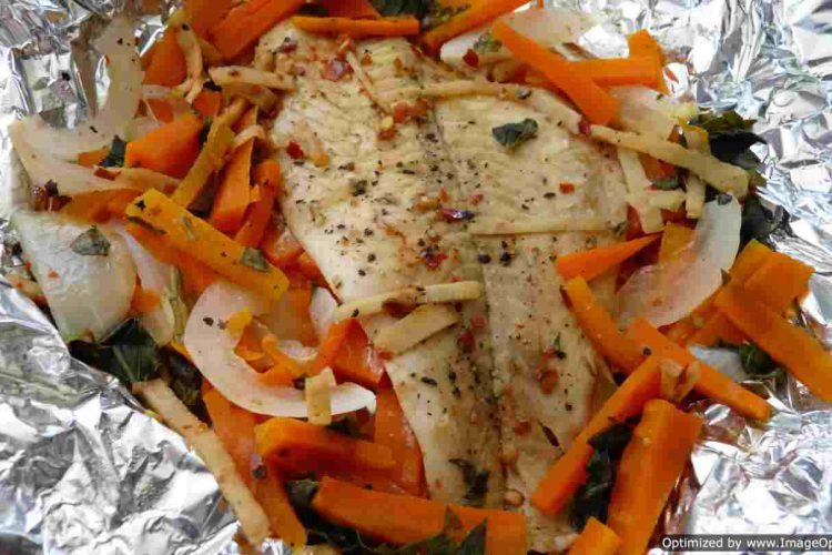 Fish in Foil Recipe / Baked Fish and Vegetables in Foil