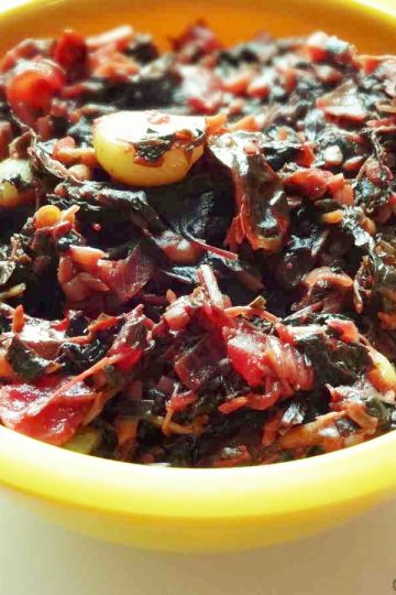 Laal Bhaji recipe / red spinach curry