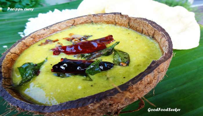 Kerala Parippu Curry / Moong Dal with Coconut Recipe