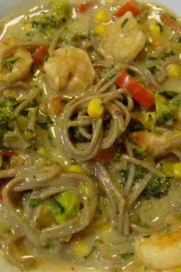 Soba Noodle with Shrimp Coconut Curry Recipe